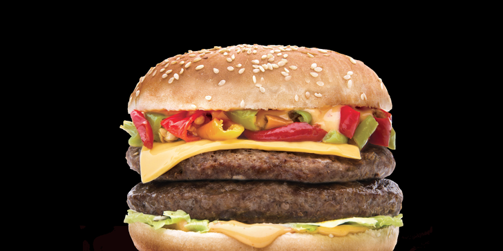 Dobře se najezte: 150g nebo 300g burger podle výběru a hranolky