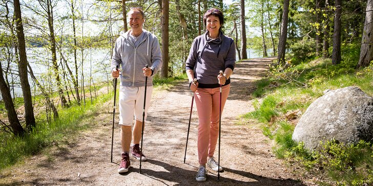 Soukromé lekce školy chůze i celodenní kurz nordic walkingu pro 1–2 osoby