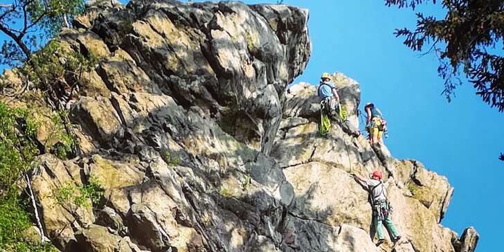 Kurz lezení na skalách: 2hodinový nebo 4hodinový pro 1 až 3 osoby