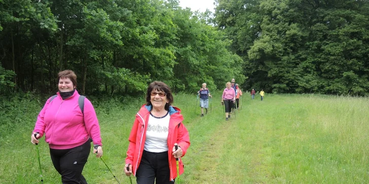 Soukromé lekce školy chůze i celodenní kurz nordic walkingu pro 1–2 osoby