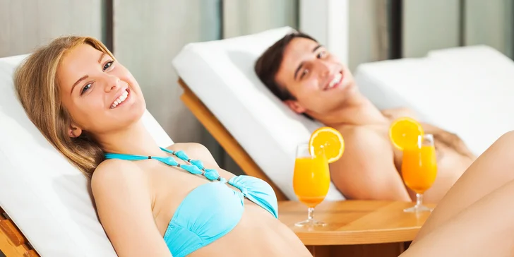 90minutový vstup do wellness a drink pro 1 nebo 2 osoby