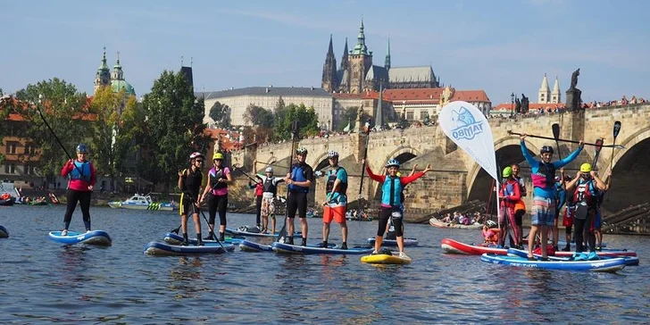 Paddleboarding v centru Prahy pro jednoho i pro dva