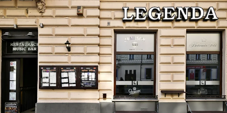 Otevřený voucher na jídlo v restauraci a baru Legenda u I. P. Pavlova