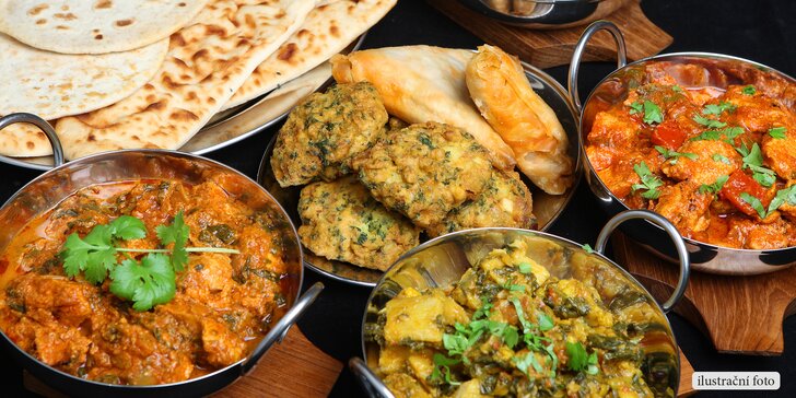 Vyšlete své blízké do Indie: Dobroty z jídelního lístku v hodnotě 550 Kč