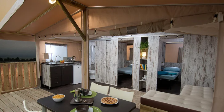 Dovolená v Poreči: 5* kemp s bazény, mobilní domky nebo glamping až pro 6 osob, 800 m od pláže