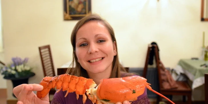 Americký humr pro dva v restauraci Oliva Nera