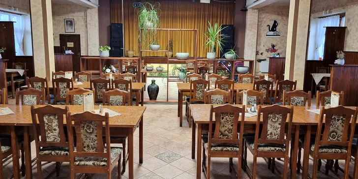 Polední menu podle výběru z denní nabídky: 1-5 obědů, polévka i hlavní chod