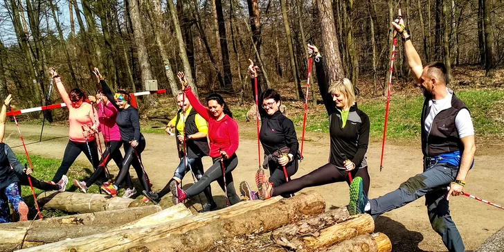 Základní skupinový kurz severské chůze Nordic Walking pro 1 osobu