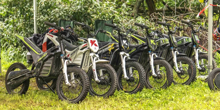 Jízda na motokrosových elektrických motorkách Kuberg a Alta