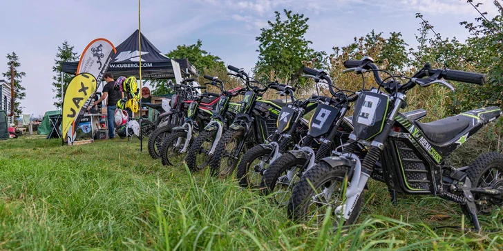 Jízda na motokrosových elektrických motorkách Kuberg a Alta