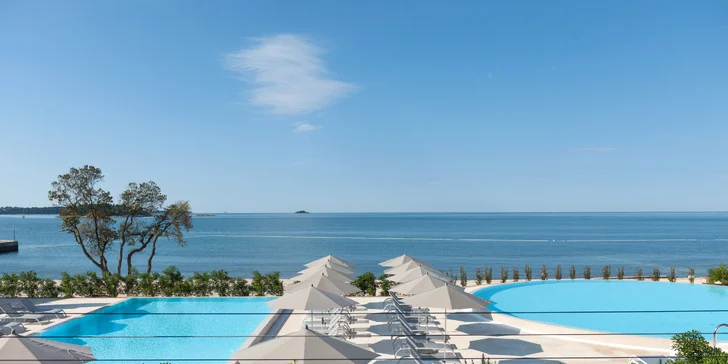 4* dovolená v Rovinji: apartmány pro 1–6 osob v resortu přímo u moře a neomezený wellness