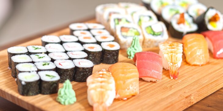 Sety s 10–75 kousky sushi v Banyan Bistro Opava: vege, smažené i s rybami