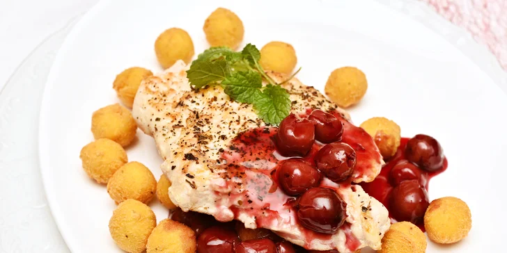 3chodové degustační menu pro 2 s výběrem jídel vždy ze 3 variant