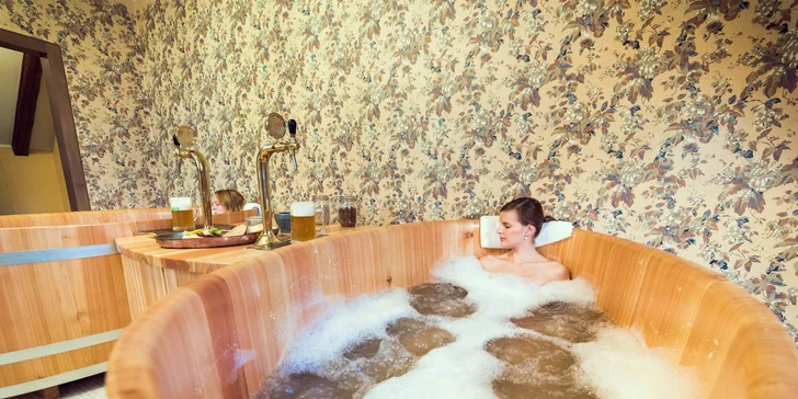 Wellness pobyt pro dva s pivní lázní i 3chodovými večeřemi