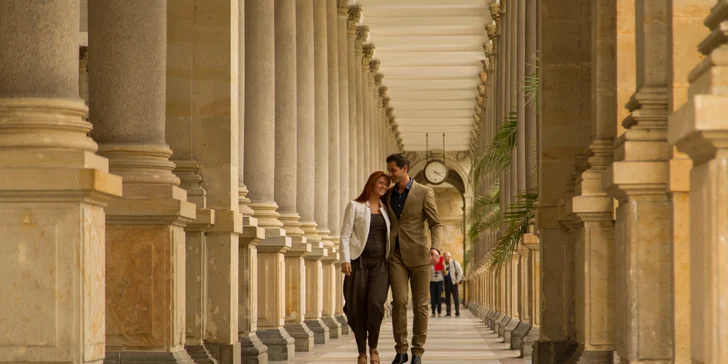 Romatický pobyt na karlovarské kolonádě: 4* hotel se snídaní, romantickou večeří i polopenzí