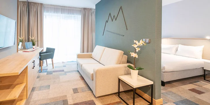 Moderní hotel s výhledem na Slezské Beskydy: polopenze a neomezený vstup do wellness i fitness