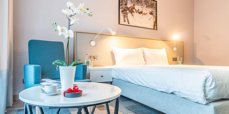 Moderní hotel s výhledem na Slezské Beskydy: polopenze a neomezený vstup do wellness i fitness