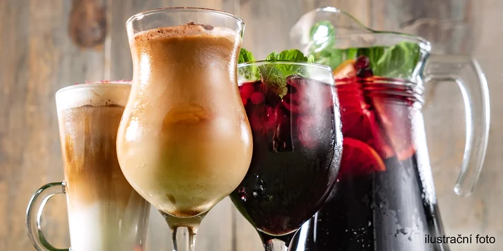 Víkendové osvěžení: 2 nápoje dle výběru - Martini Royal či mražený sorbet