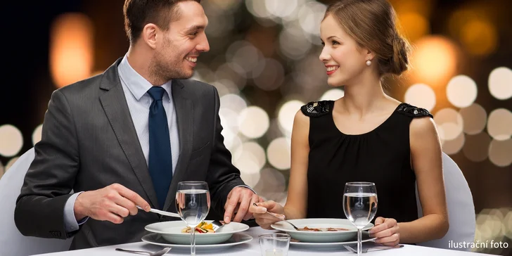 Čtyřchodové menu v restauraci Galerie Třeboň pro 1 či 2 osoby: rybí polévka, candát i lívanečky