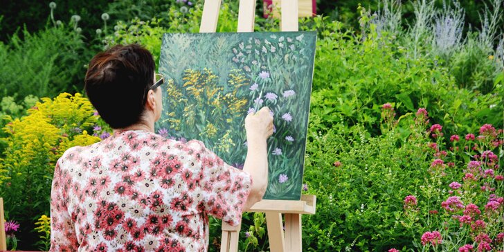 Kurz malování v bylinkové zahradě: 5 hodin plných malířských technik
