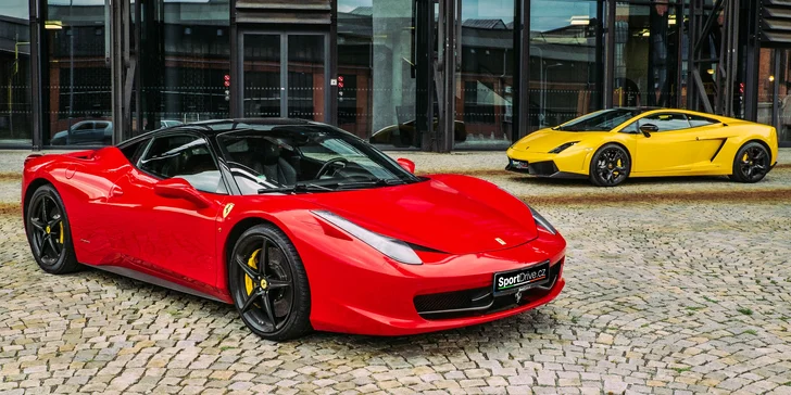 Jízda v novém Ferrari 458 Italia nebo v Lamborghini Gallardo LP560-4 vč. paliva