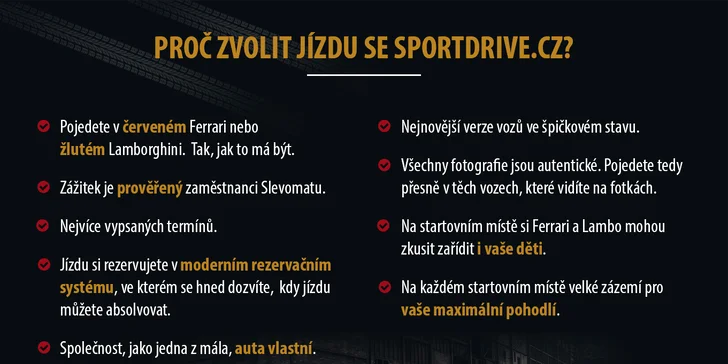 Otevřený voucher na jízdu v supersportu: 2000, 3000 nebo 5000 Kč