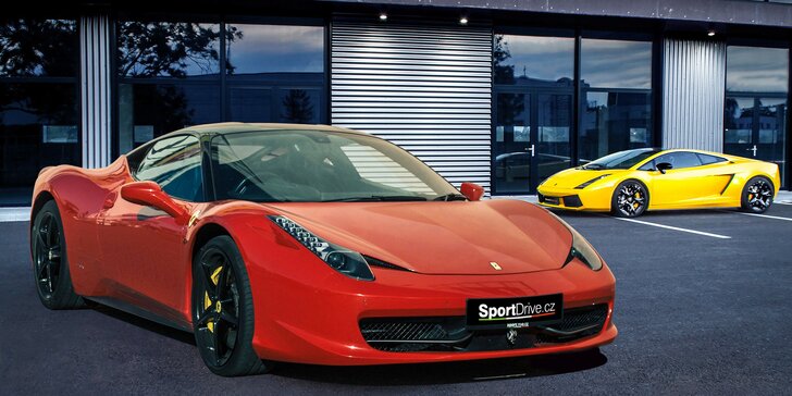 Jízda v novém Ferrari 458 Italia nebo v Lamborghini Gallardo LP560 vč. paliva