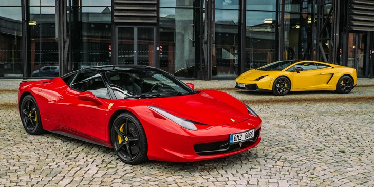 Jízda v novém Ferrari 458 Italia nebo v Lamborghini Gallardo LP560-4 vč. paliva