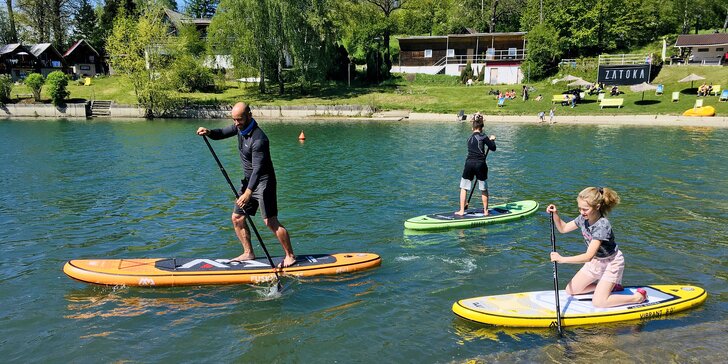 Zapůjčení paddleboardu na Žermanické přehradě pro 1 i 2 osoby na 2 hodiny
