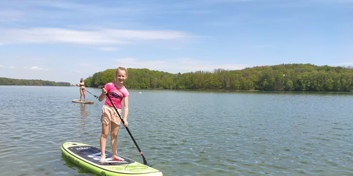 Zapůjčení paddleboardu na Žermanické přehradě pro 1 i 2 osoby na 2 hodiny