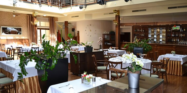 Pobyt ve 4* hotelu ve Slaném se snídaní i romantika s 4chodovou večeří a privátním wellness