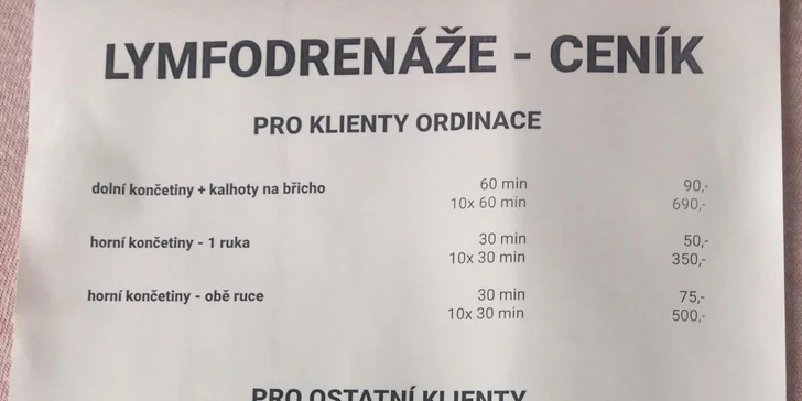 Přístrojová lymfodrenáž: 1 vstup či permanentka, nohy i ruce a břicho