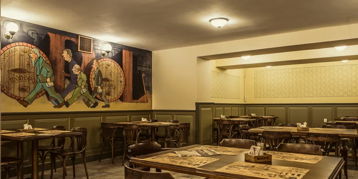 Tříchodové degustační menu v pivovarské restauraci Monopol s degustačním pivním setem