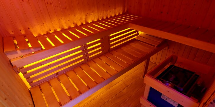 Privátní wellness: finská sauna a vířivka na 60 nebo 120 minut pro 2 osoby