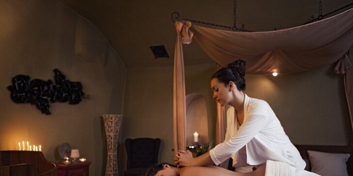 Dvouhodinový relaxační rituál s vůní vína: koupel, masáž i pohoštění pro dva