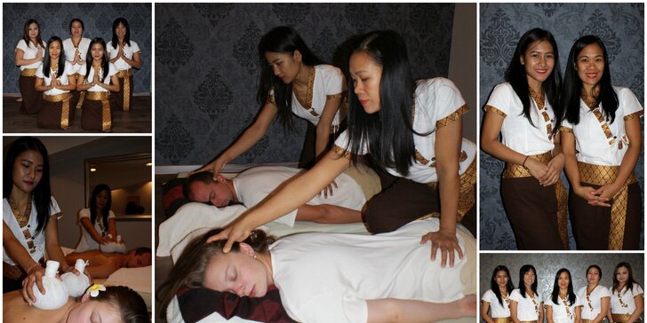 Dvojnásobné potěšení: hodinová párová masáž – tradiční thajská, olejová či teplá