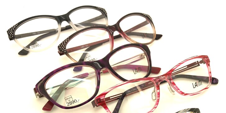 Brýlové obruby v hodnotě 1000 Kč a sleva na běžná či multifokální skla