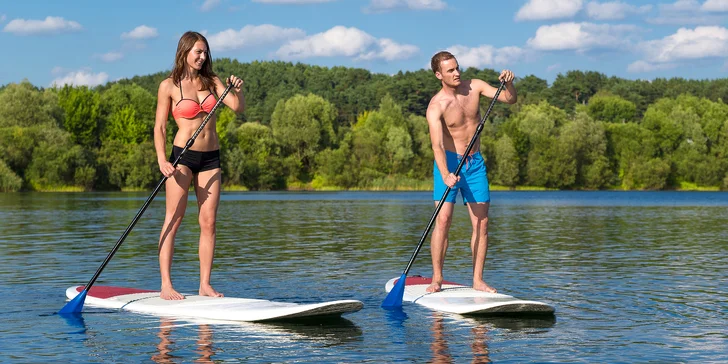 2 hodiny paddleboardingu se zaškolením či instruktorem pro 1–4 osoby