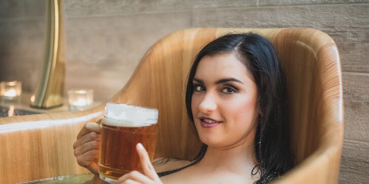 Hodina relaxace v pivních lázních s neomezenou konzumací piva