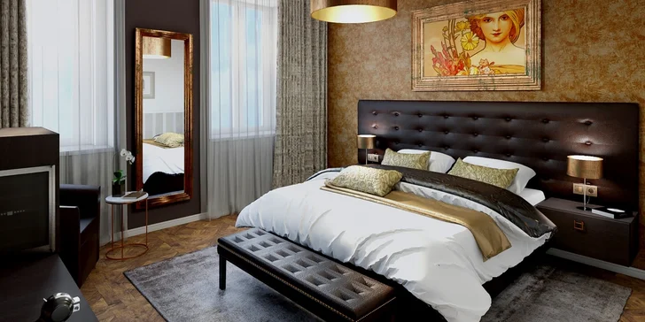 S láskou do Prahy: 4* hotel v centru, snídaně, lahev sektu i romanticky vyzdobený pokoj