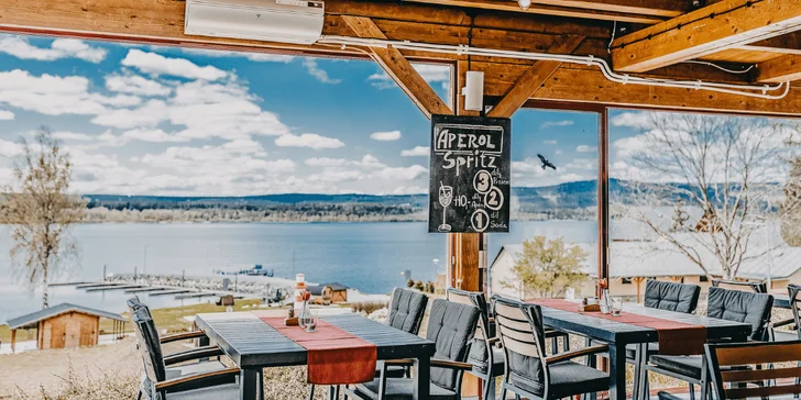 Zimní pobyt na Lipně: ubytování a s výhledem na jezero, 4chodové menu a moderní wellness