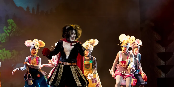 Zábava v Divadle Broadway: Vstupenka na rodinný muzikál Kocour v botách