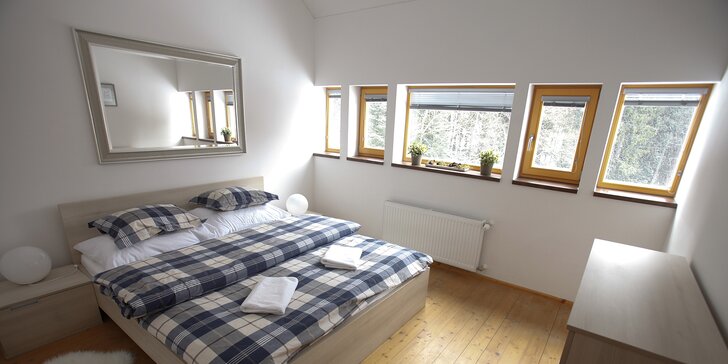 Krásný horský apartmán v Harrachově až pro 10 osob a hodina ve wellness