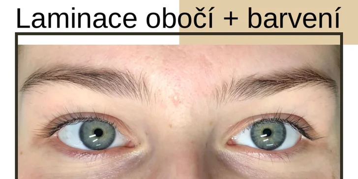 Úprava obočí, lash lifting nebo laminace obočí vč. barvení