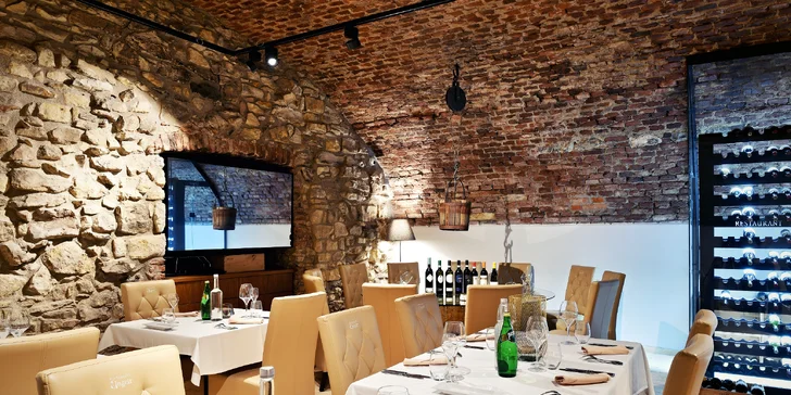 3–6 chodů pro dva ve vyhlášeném restaurantu Ungelt: pražma či jehněčí, mušle svatého Jakuba, créme brulée
