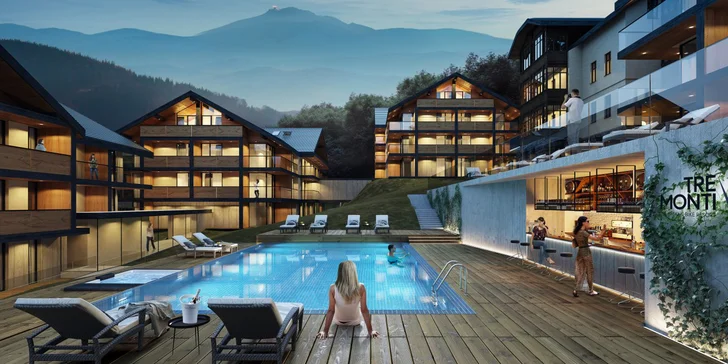 Polské Krkonoše: nový resort v alpském stylu, neomezený wellness, půjčovna kol, snídaně či polopenze