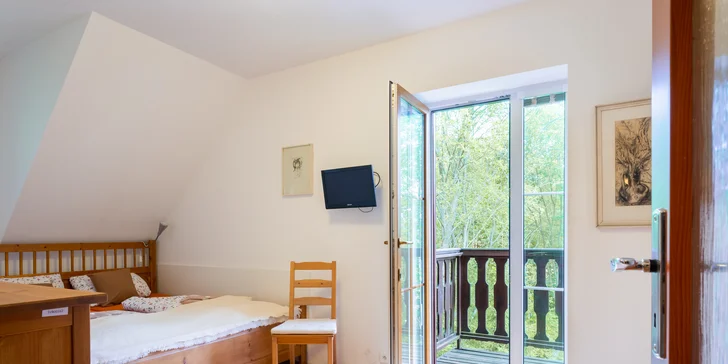 Většina pokojů má vlastní balkon.