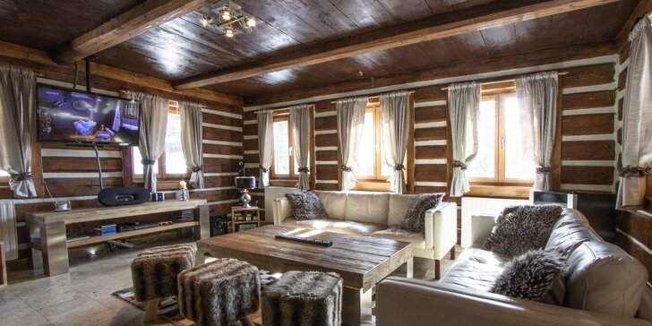 Chata v Jizerkách: pro 2 až 6 osob s vlastním wellness a saunou
