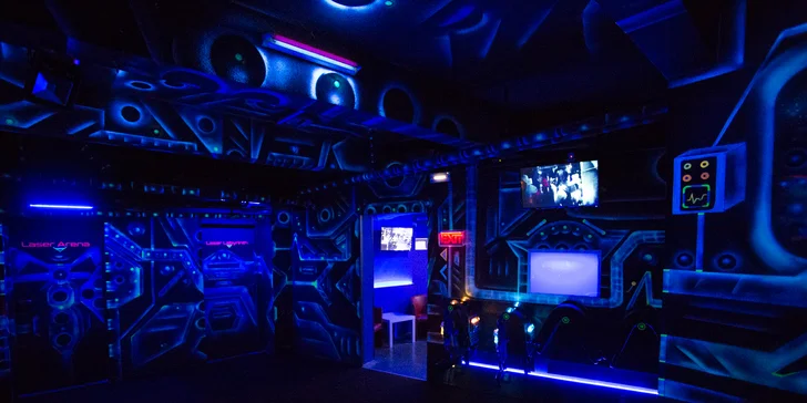 Hra pro 1 či 2 os. ve zrekonstruované laser game aréně s nejlepší technikou
