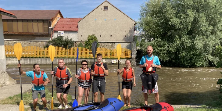 Plavba na packraftu skrz CHKO Litovelské Pomoraví pro dva: 3 hodiny a 8 km pod dohledem instruktora
